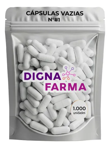 1000 Cápsulas Vazias Gelatinosas N° 0 (500mg)