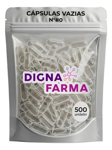 500 Cápsulas Vazias Gelatinosas N° 0 (500mg)