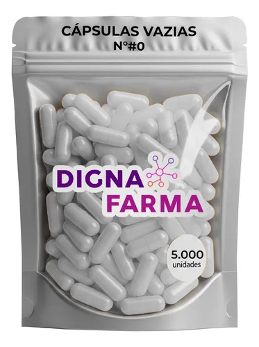 5000 Cápsulas Vazias Gelatinosas N° 0 (500mg)